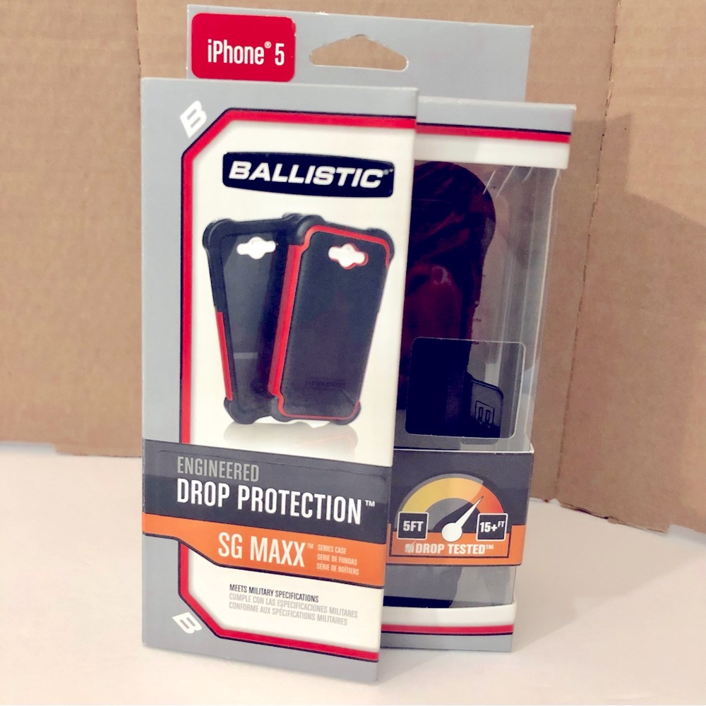 NEW BALLISTIC SG MAXX iPhone 5 5S Phone Case w/ Belt Clip Black SX0945-M005